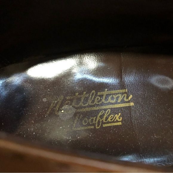 vintage nettleton dress shoes brown size 10 b/d loafers cox shank. main image 4